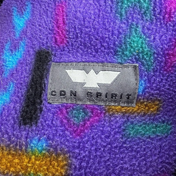 Warm vintage multicoloured pattered zip up with hood size small (oversized fit) - Picture 7 of 8